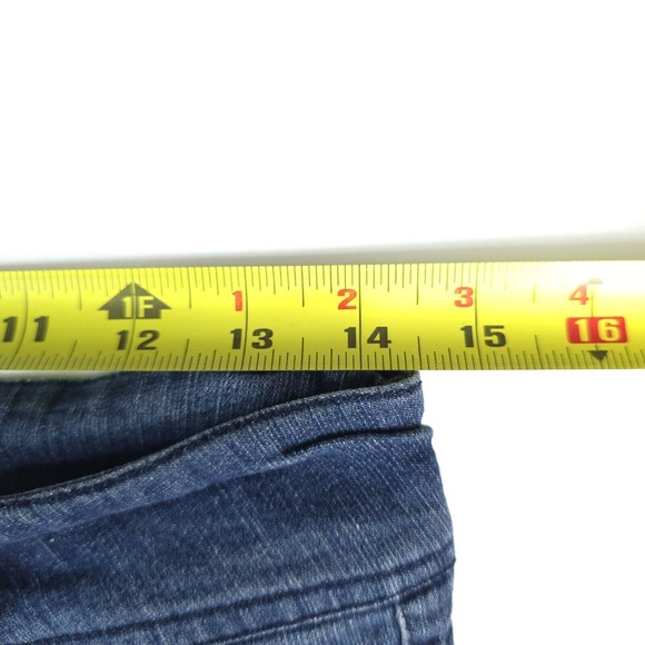 Hip Jeans USA Demin Booty Shorts Size 9 Embroidered Y2K Fashion Bling Stretch - Picture 9 of 11